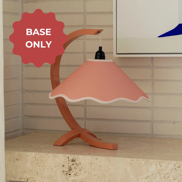 SAMPLE A - Kira Table Lamp - Coral / Cream - Coral base only