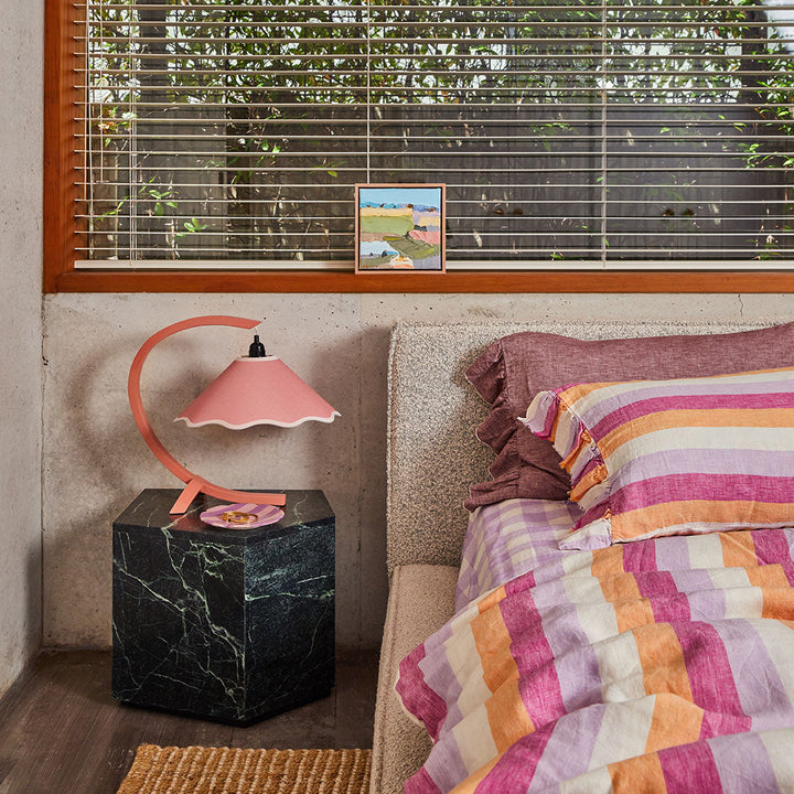 SAMPLE A - Kira Table Lamp - Coral / Cream - Coral base only