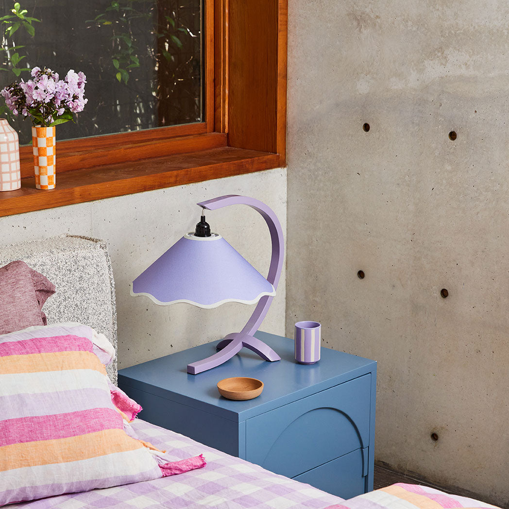 Kira Table Lamp - Lavender / Pale Yellow