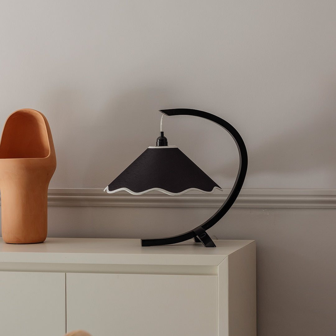 Kira Table Lamp - Coal / White