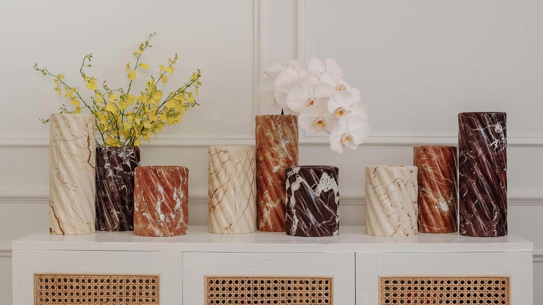 SAMPLE B - Twist Stone Vase - Sofitel Gold
