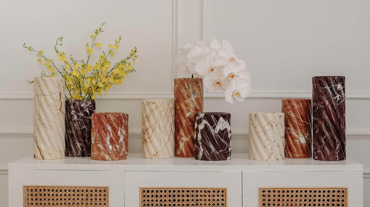 SAMPLE B - Twist Stone Vase - Sofitel Gold
