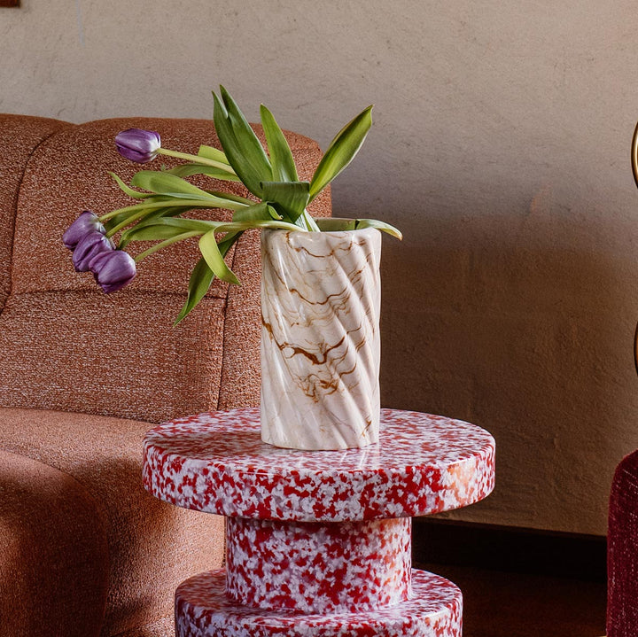 SAMPLE B - Twist Stone Vase - Sofitel Gold