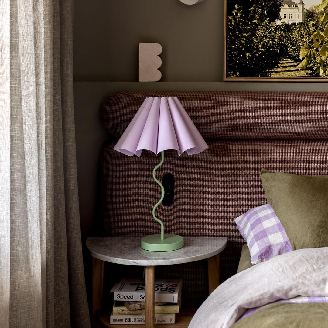 Cora Table Lamp - Lilac / Pastel Green