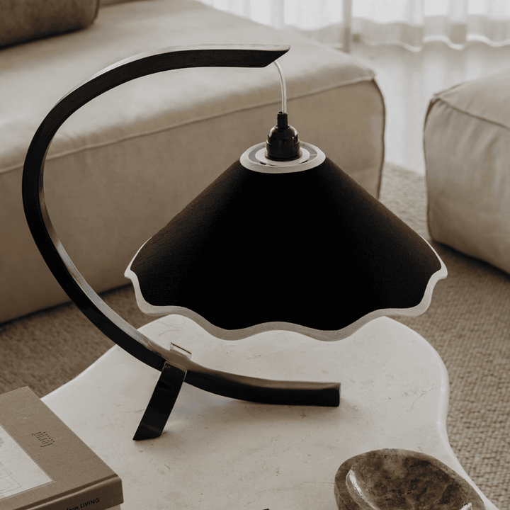 Kira Table Lamp - Coal / White
