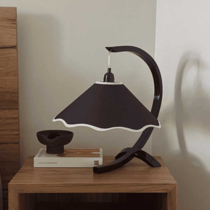 Kira Table Lamp - Coal / White
