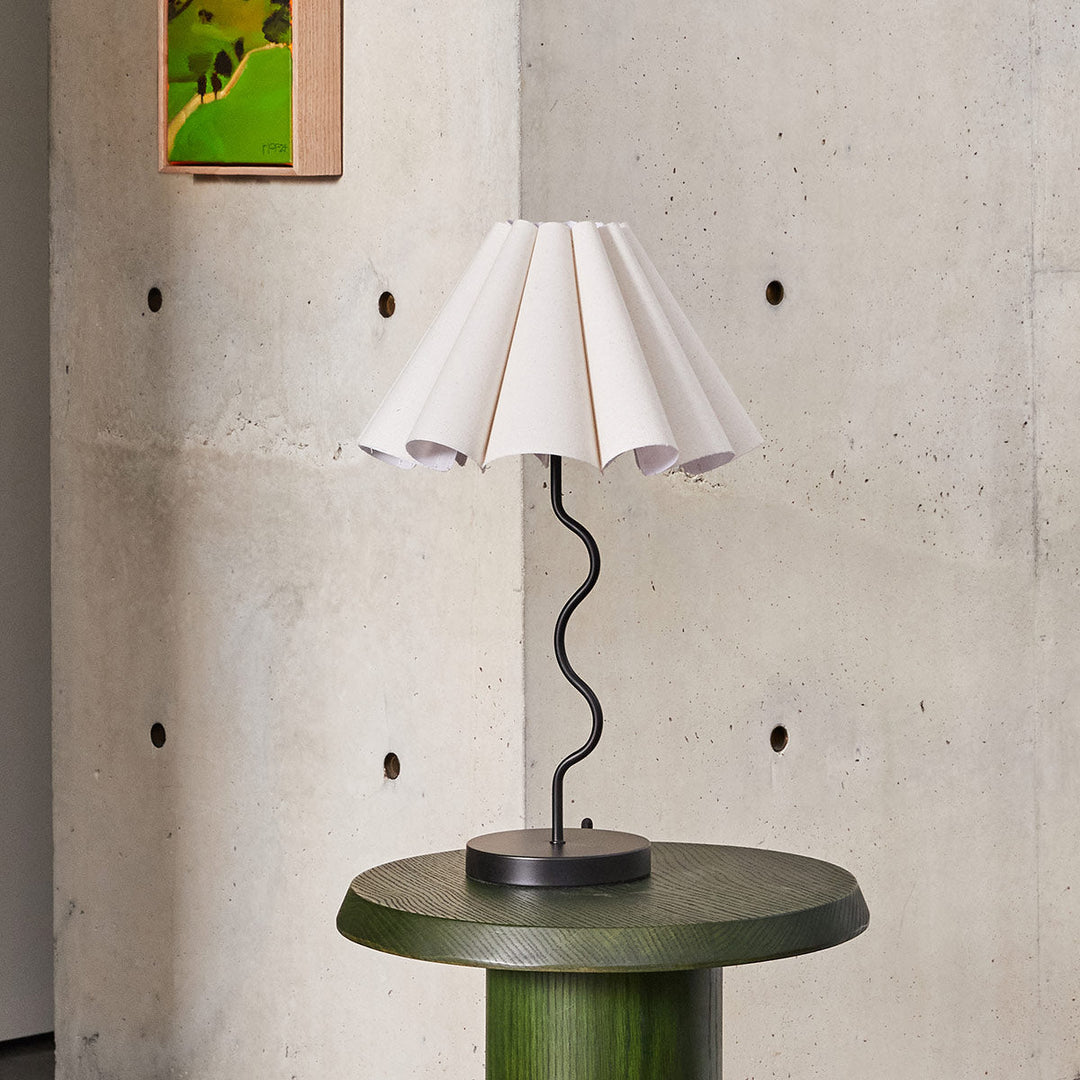 SAMPLE A - Cora Table Lamp - Black / Natural