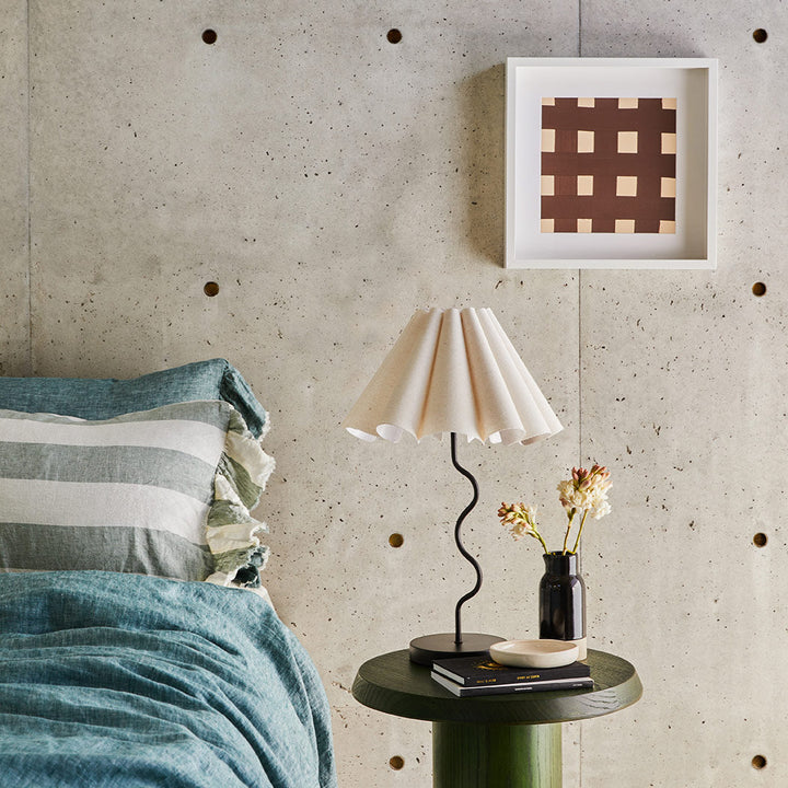 SAMPLE A - Cora Table Lamp - Black / Natural