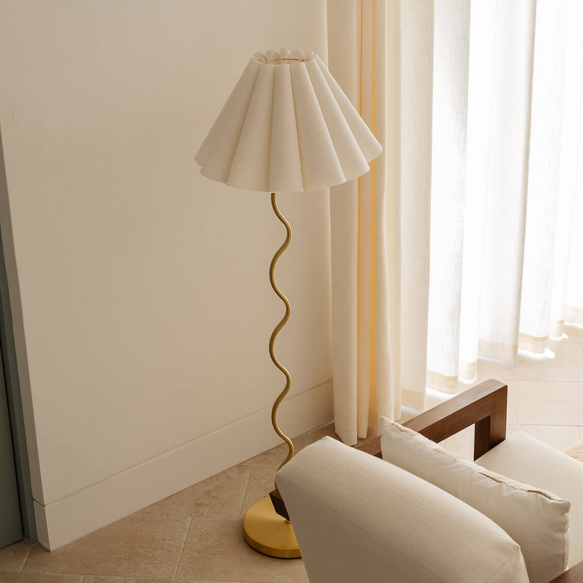 Cora Floor Lamp – full view of the sculptural floor lamp by Paola And Joy