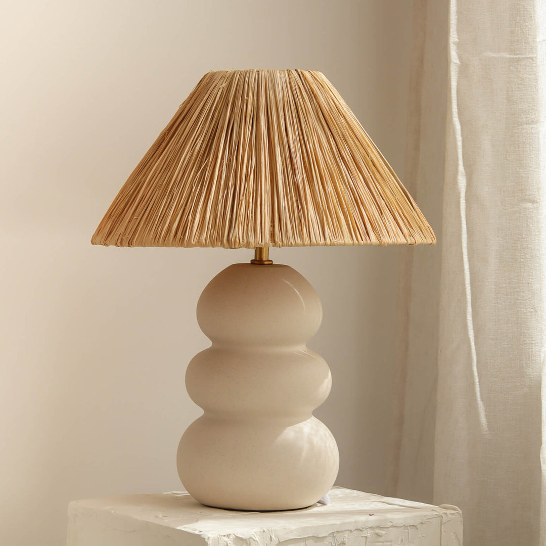 SAMPLE B - Sofia Raffia Table Lamp