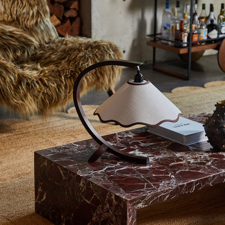 SAMPLE A - Kira Table Lamp - Walnut / Cream
