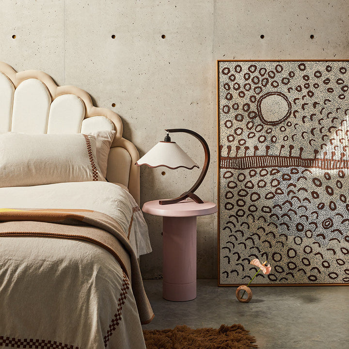 SAMPLE A - Kira Table Lamp - Walnut / Cream