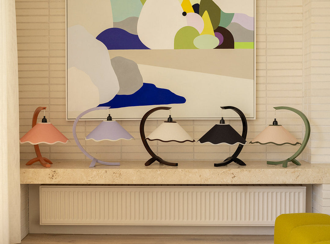 SAMPLE B - Kira Table Lamp - Lavender / Pale Yellow