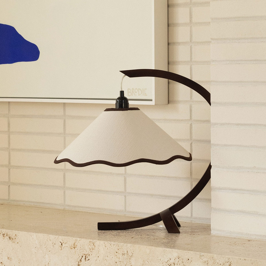 SAMPLE A - Kira Table Lamp - Walnut / Cream