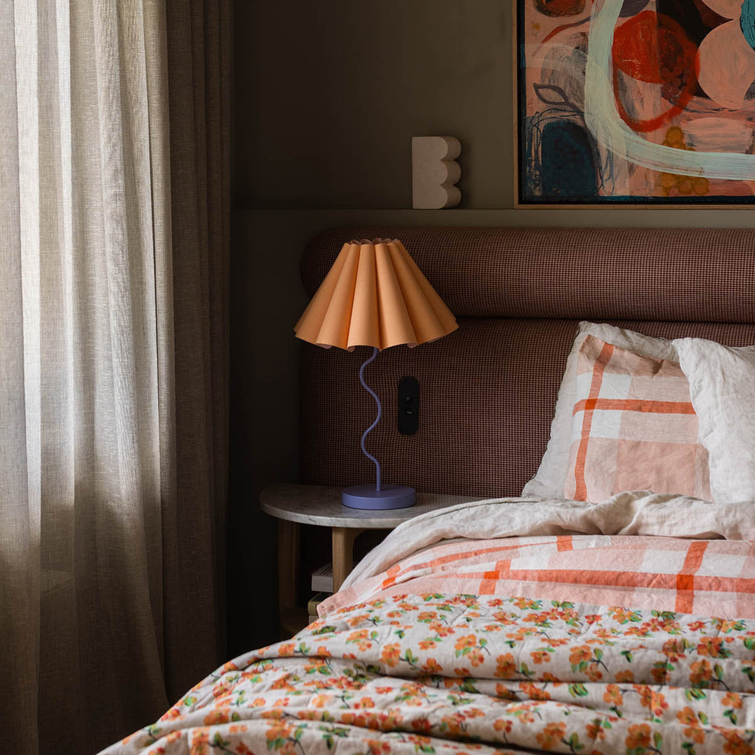 SAMPLE A - Cora Table Lamp - Tropical Peach / Purple