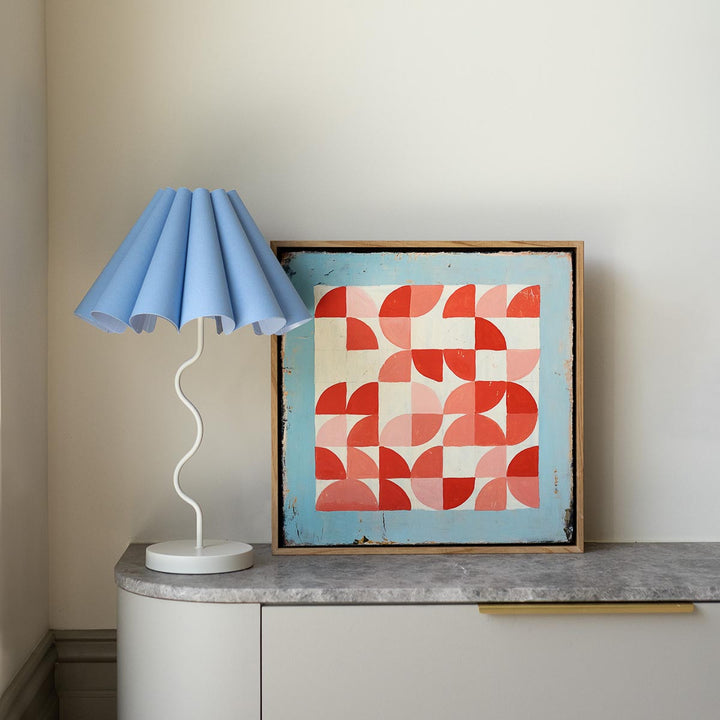 SAMPLE A - Cora Table Lamp - Tranquil Blue / White