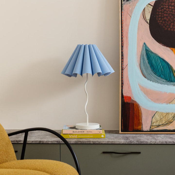 SAMPLE A - Cora Table Lamp - Tranquil Blue / White