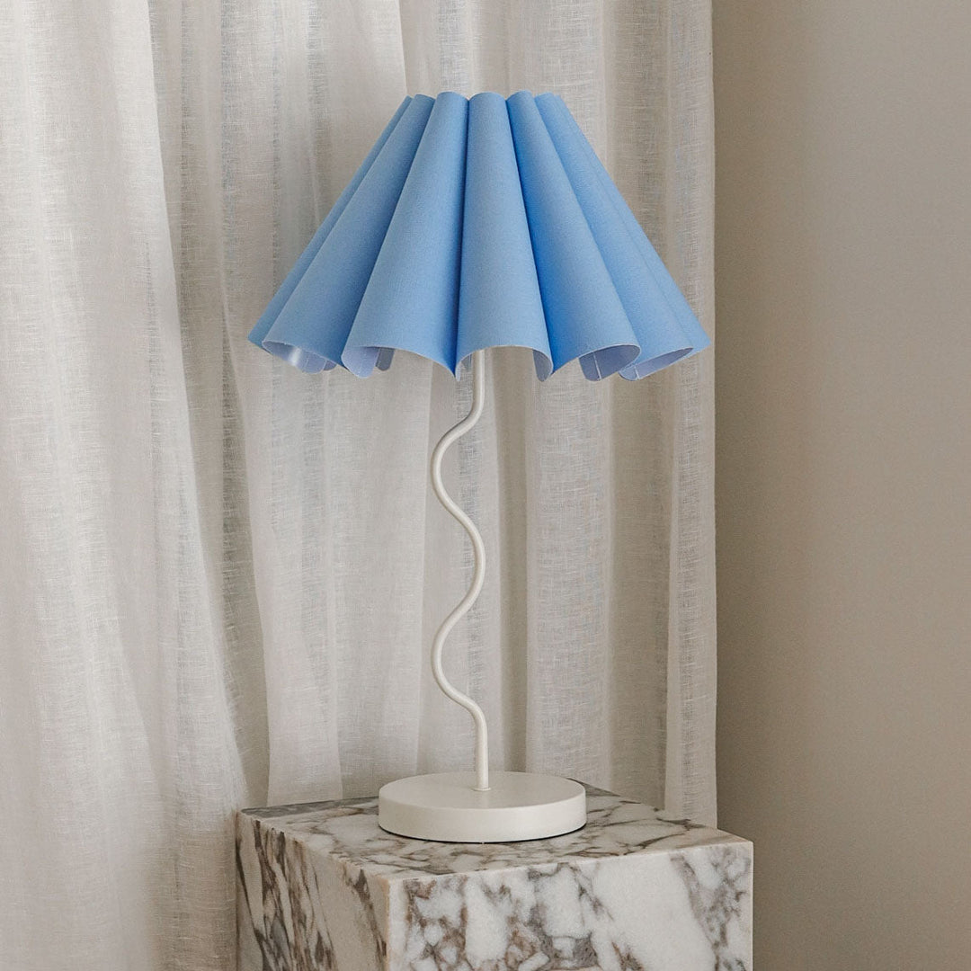 SAMPLE A - Cora Table Lamp - Tranquil Blue / White