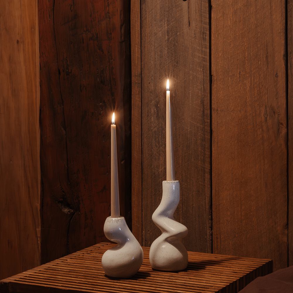Dripless Taper Candle - Oat
