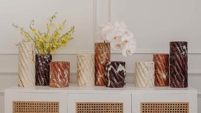 Twist Stone Vase - Rojo Alicante
