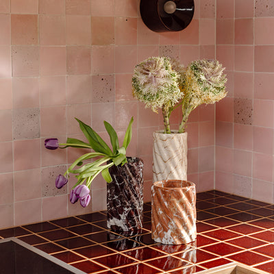 Twist Stone Vase - Rojo Alicante