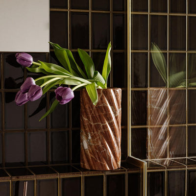 Twist Stone Vase - Rojo Alicante