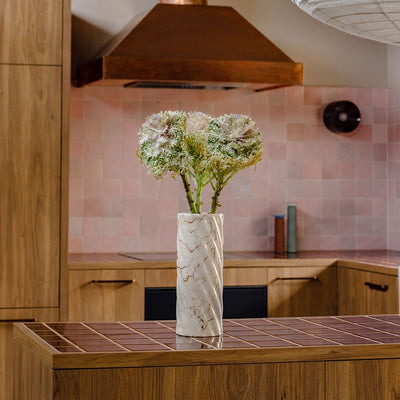 Twist Stone Vase - Sofitel Gold