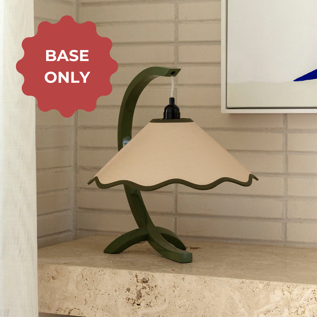 SAMPLE A - Kira Table Lamp - Sage / Pearl - Sage Base only