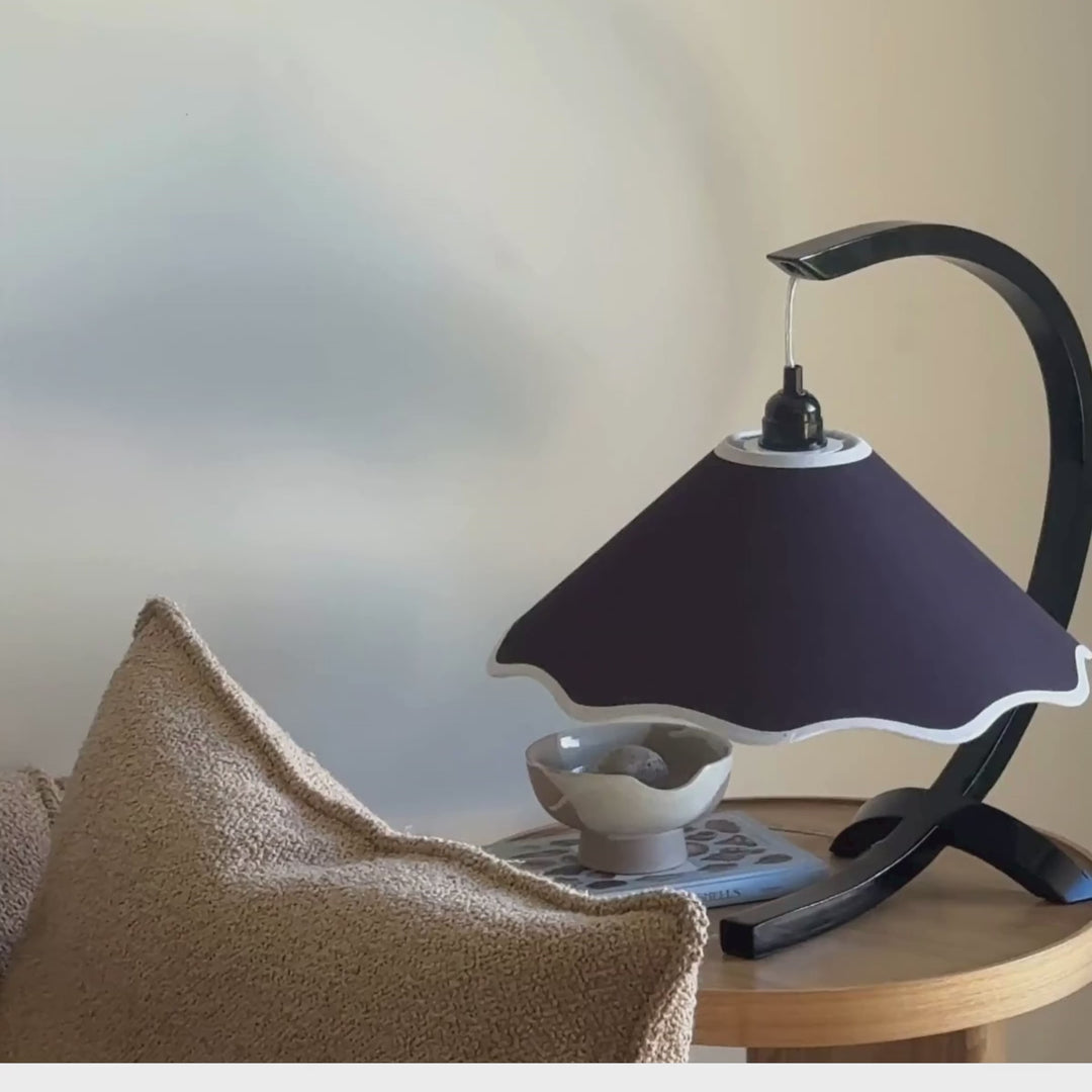 Kira Table Lamp - Coal / White