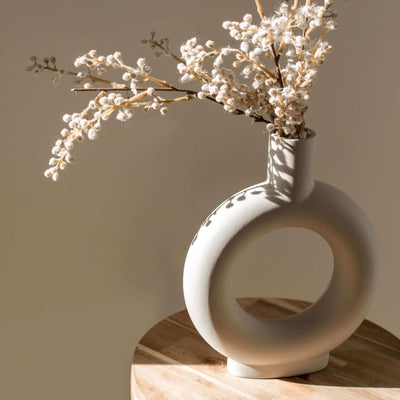 Amara Halo Vase - Chalk Ivory