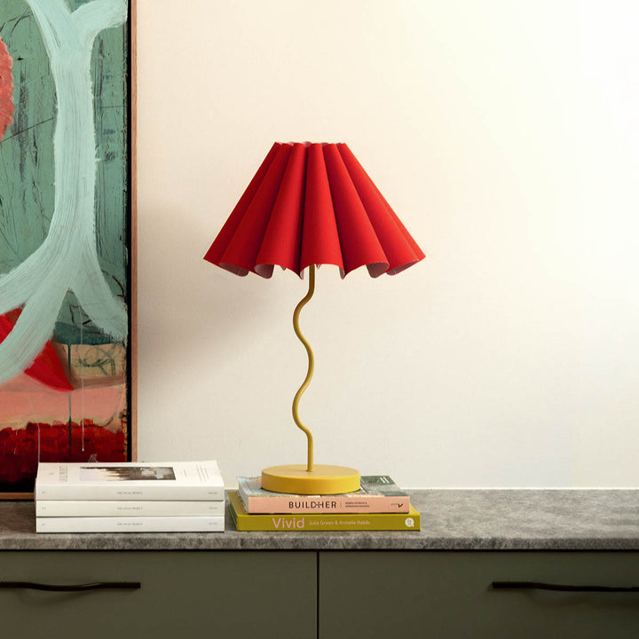 Cora Table Lamp - Rouge / Mustard