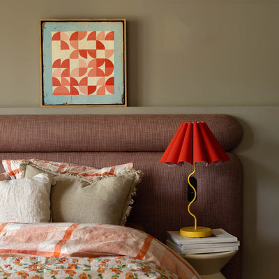Cora Table Lamp - Rouge / Mustard