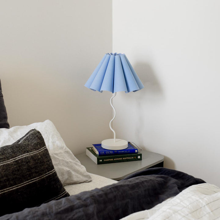 Cora Table Lamp - Tranquil Blue / White